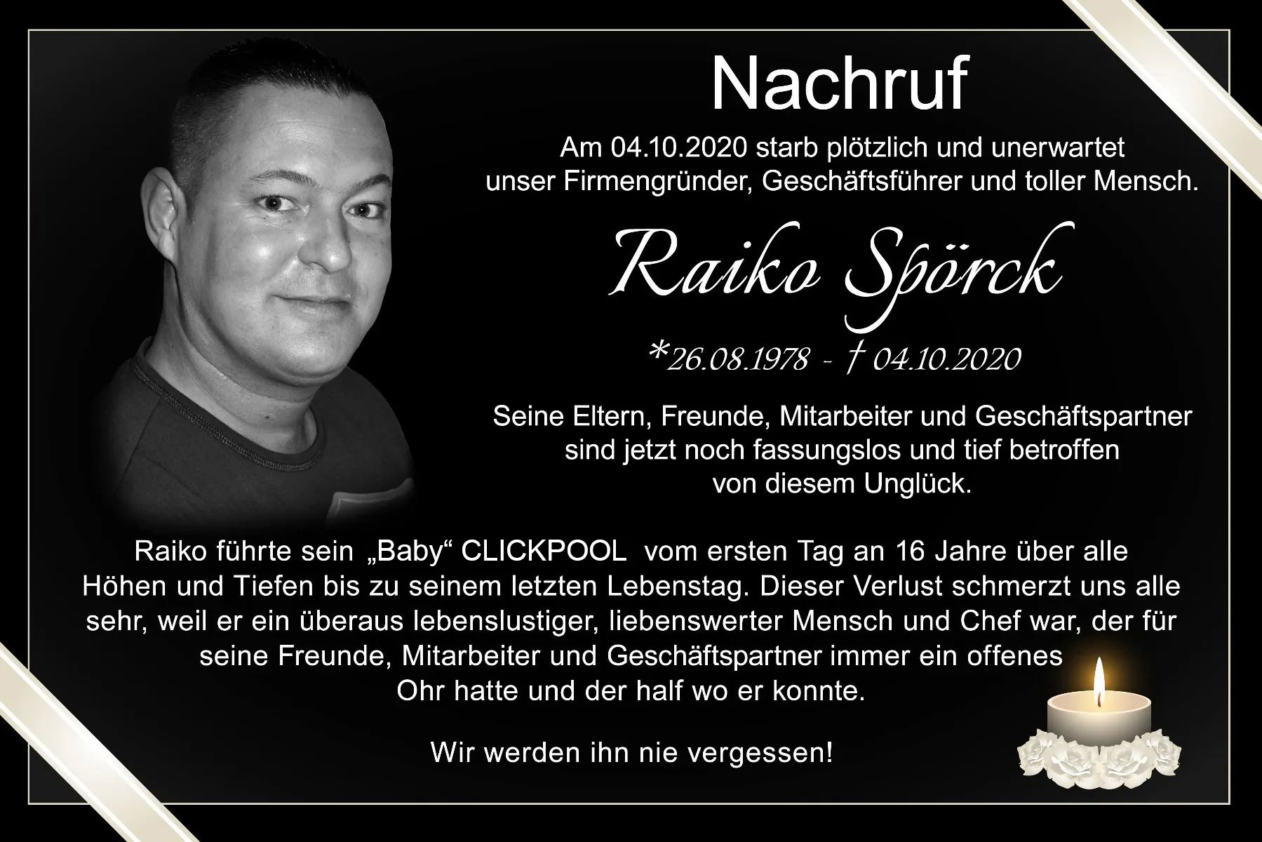 Nachruf - Raiko SpÃ¶rck